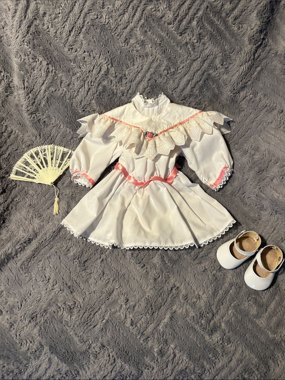 American Girl Samantha Surprise Cranberry Lace Holiday Pleasant Company Outfit